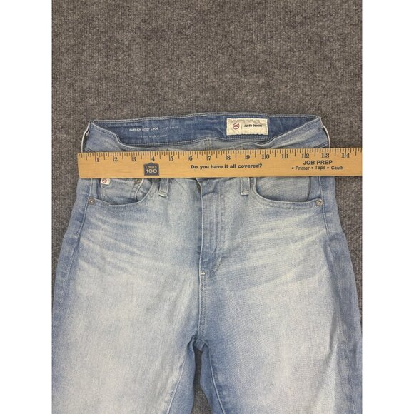 AG Jeans Womens 26 Light Wash Farrah Boot Crop High Rise Raw Hem Bootcut - Picture 3 of 8